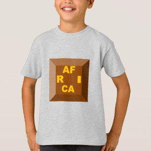 Camiseta DISEÑO de cenizas de los niños CHOCOLA AF R I CA