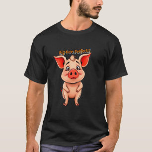 Camiseta Diseño de cerdo de dibujos animados perfecto para