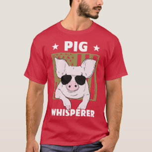 Camiseta Diseño De Cerdo En Whisperer Para Hombres Ganadero