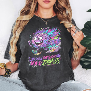 Camiseta Diseño de cerebro con zoomies de TDAH