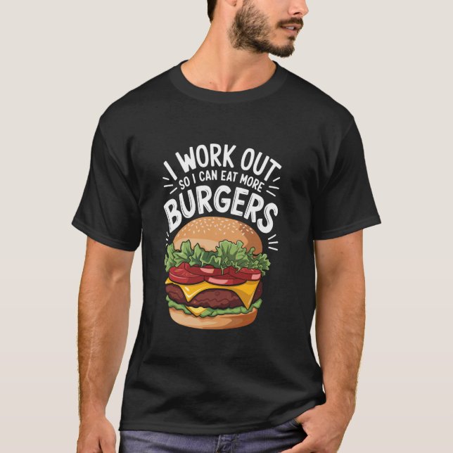 Camiseta Diseño de Cheeseburger de Comida Rápida para Hambu (Anverso)
