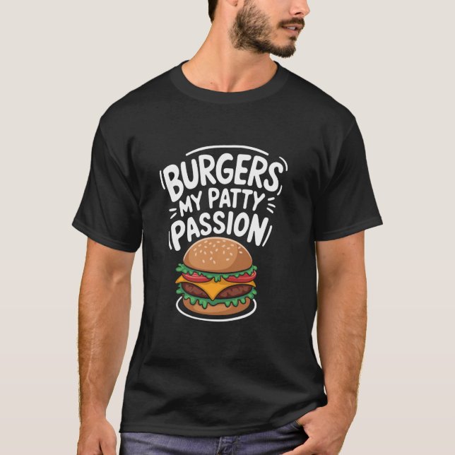 Camiseta Diseño de cheeseburger de comida rápida para jamón (Anverso)