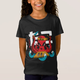 Camiseta Diseño de Chef de Sushi de Pulpo Divertido