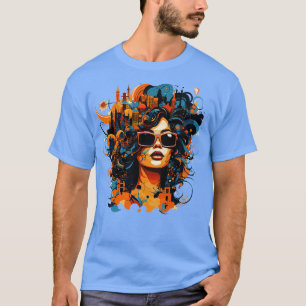 Camiseta Diseño de Chica abstracto