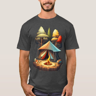 Camiseta Diseño de chica de Camping Inent