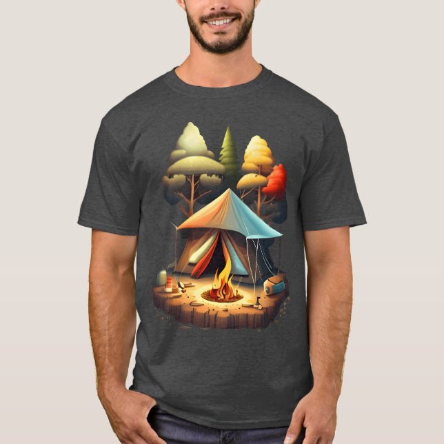 Camiseta Diseño de chica de Camping Inent (Anverso)