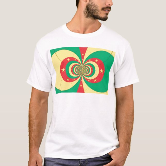 Camiseta Diseño de cinco estrellas de la República de Camer (Anverso)