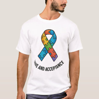 Camiseta Diseño de cinta de opciones de autismo de amor y a