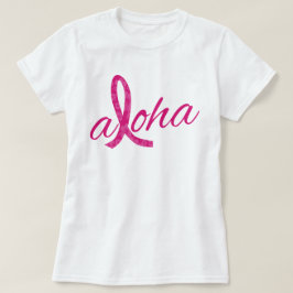 Camiseta Diseño de cinta rosa del Espíritu Aloha para el cá