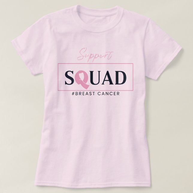 Camiseta Diseño de cinta rosada de soporte (Diseño del anverso)