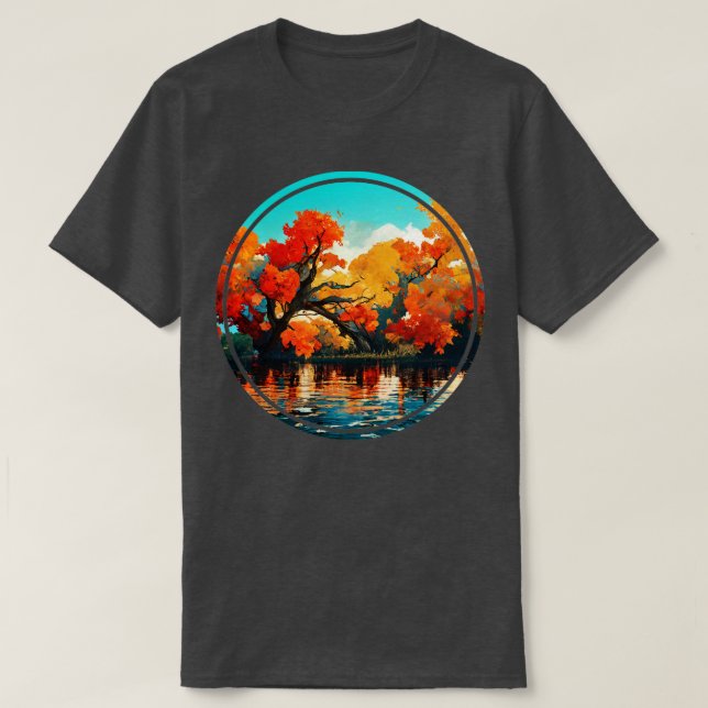 Camiseta Diseño de círculo de caída (Diseño del anverso)