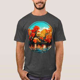 Camiseta Diseño de círculo de caída