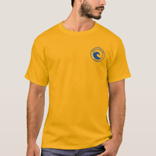 Camiseta Diseño de Círculo de Olas del Océano Azul de la Is