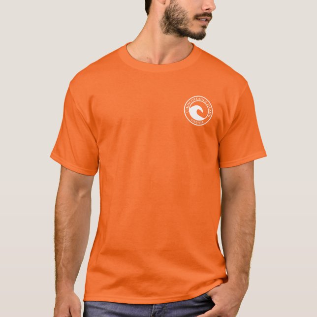 Camiseta Diseño de Círculo de Olas del Océano Blanco de la  (Anverso)