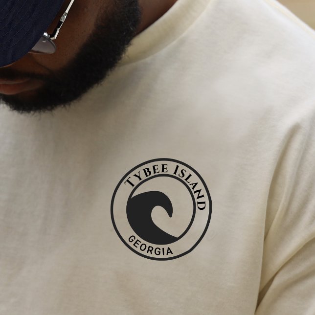 Camiseta Diseño de Círculo de Ondas del Océano Negro de la  (Subido por el creador)