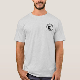 Camiseta Diseño de Círculo de Ondas del Océano Negro de la 