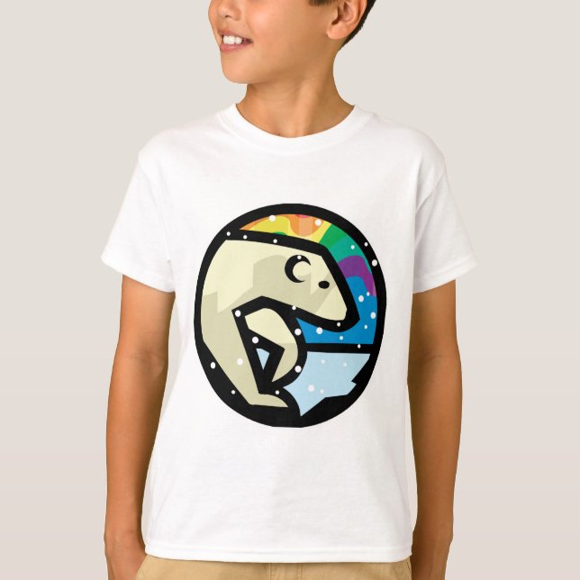 Camiseta diseño de círculo de oso polar (Anverso)