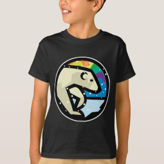 Camiseta diseño de círculo de oso polar