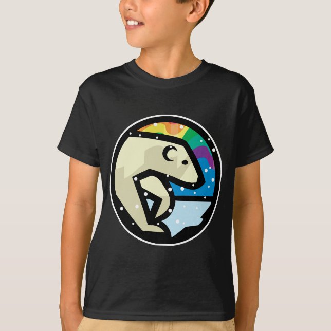 Camiseta diseño de círculo de oso polar (Anverso)