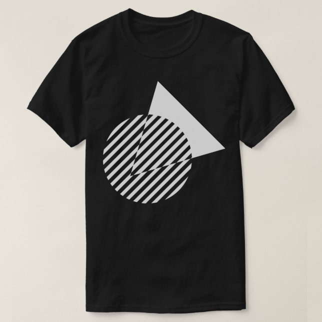 Camiseta diseño de círculo geométrico y triángulo (Diseño del anverso)