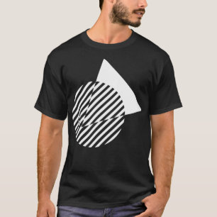Camiseta diseño de círculo geométrico y triángulo