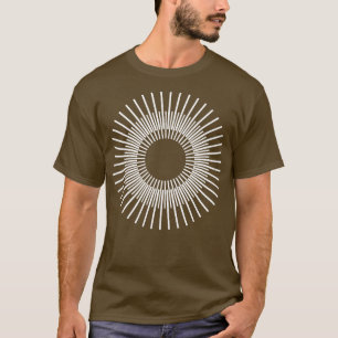 Camiseta diseño de círculos geométricos fuera de líneas