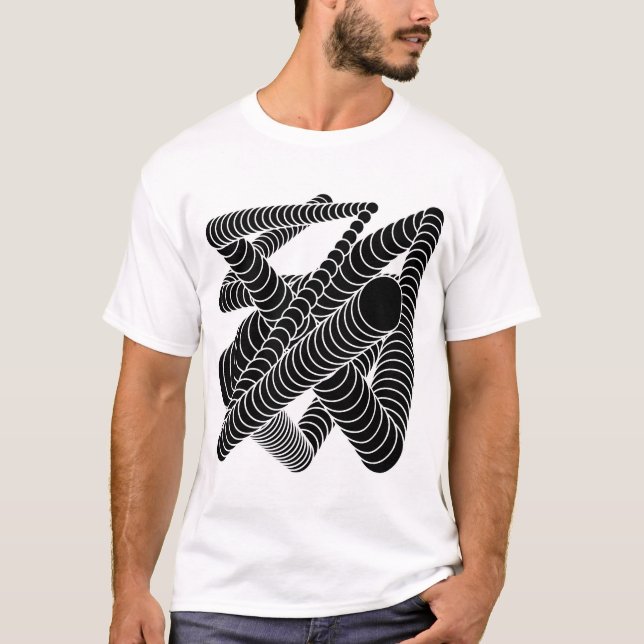 Camiseta diseño de círculos ópticos (Anverso)