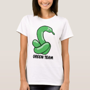 Camiseta Diseño de cisne de globo verde divertido