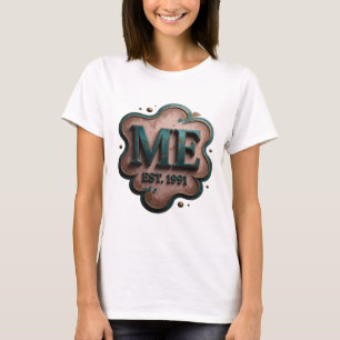 Camiseta Diseño de cita Artistic Teal ME EST 1991