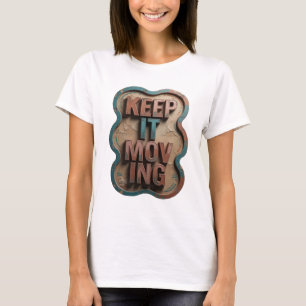 Camiseta Diseño de cita Artística Naranja MANTÉNLO EN MOVIM