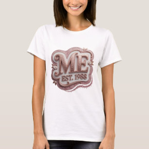 Camiseta Diseño de cita Crisp Gold ME EST 1988