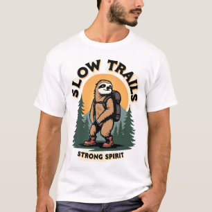 Camiseta Diseño de cita de aventura de senderismo de perezo