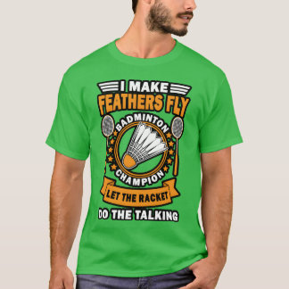 Camiseta Diseño de cita de bádminton vintage chica