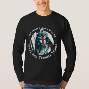 Camiseta Diseño de cita de caballero valiente