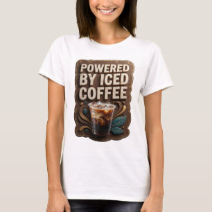 Camiseta Diseño de cita de CAFE HELADO con dorado elegante