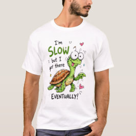 Camiseta Diseño de cita de dibujos animados de tortuga dive