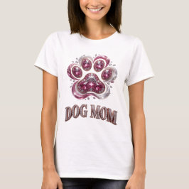 Camiseta Diseño de cita de DOG MOM de oro ingenioso