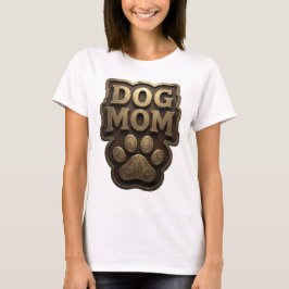 Camiseta Diseño de cita de DOG MOM de oro moderno