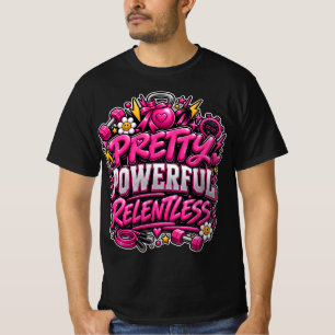 Camiseta Diseño de cita de gimnasio rosa implacable bastant
