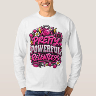 Camiseta Diseño de cita de gimnasio rosa implacable bastant