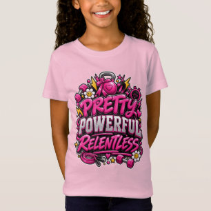 Camiseta Diseño de cita de gimnasio rosa implacable bastant