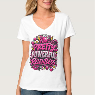 Camiseta Diseño de cita de gimnasio rosa implacable bastant