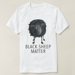 Camiseta Diseño de cita de oveja negra divertida