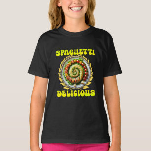 Camiseta diseño de cita deliciosa de espaguetis divertida 