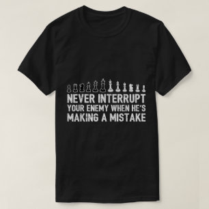 Camiseta Diseño de cita divertida de estrategia de ajedrez