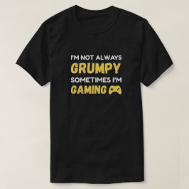 Camiseta Diseño de cita divertida de jugador gruñón