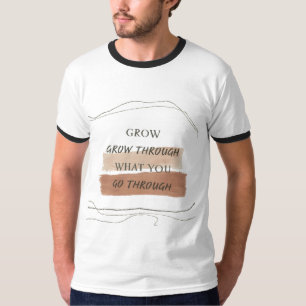 Camiseta Diseño de cita inspiradora minimalista terroso – C