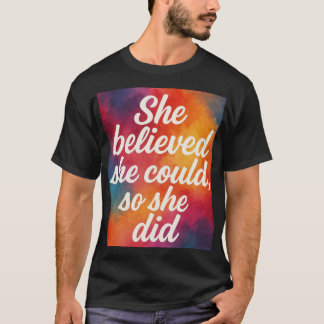 Camiseta diseño de cita inspiradora para mujeres