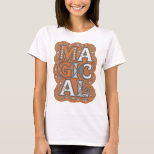Camiseta Diseño de cita mágica de naranja genial