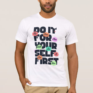 Camiseta Diseño de Cita Motivacional para Mentalidad Positi